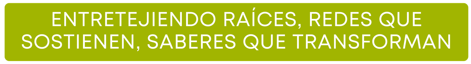 Entretejiendo raíces, redes que sostienen, saberes que transforman